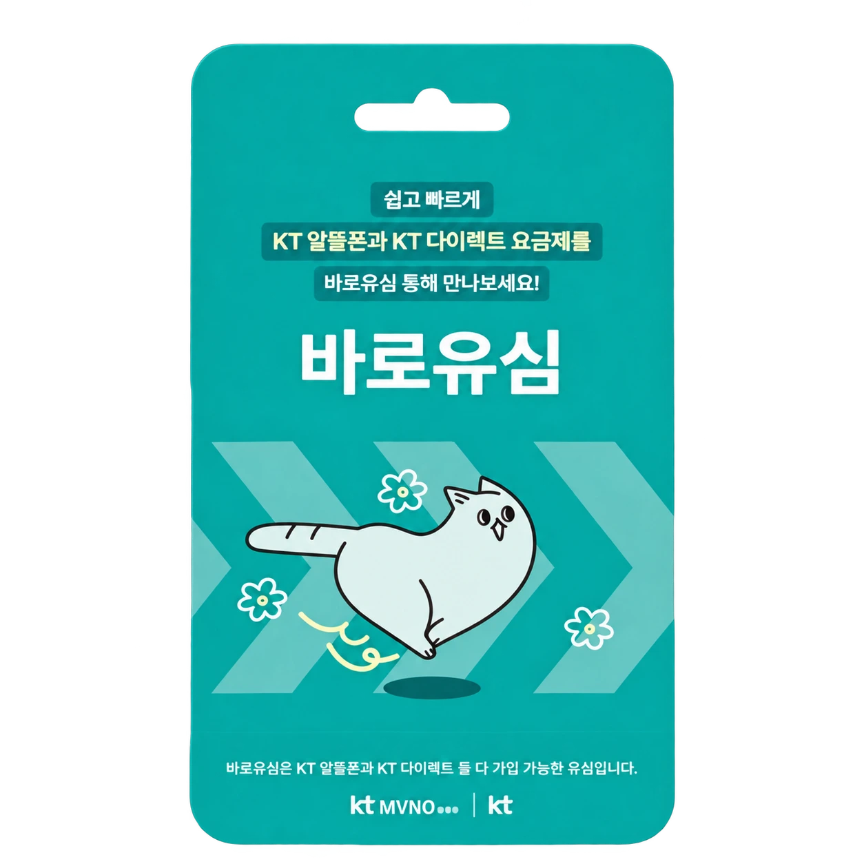 KT망 바로유심 실물 포장